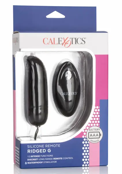 CalExotics Silicone Remote Ridged G - Compact Curved Massager, Purple