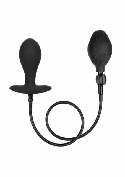 CalExotics Large Weighted Inflatable Plug Silicone System 3.25” Black