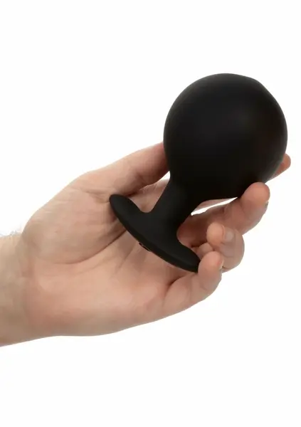 CalExotics Large Weighted Inflatable Plug Silicone System 3.25” Black
