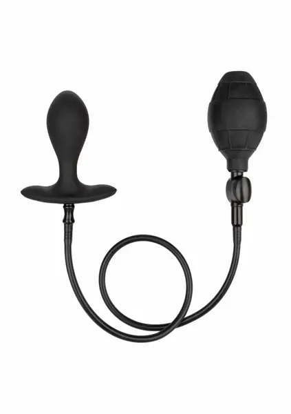 CalExotics Silicone Inflatable Plug Weighted Flexible 3” Black