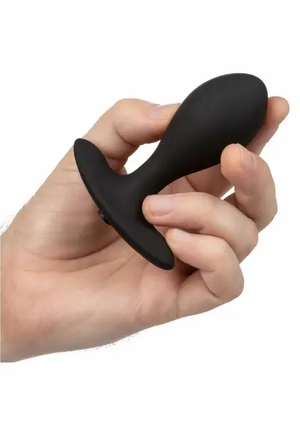 CalExotics Silicone Inflatable Plug Weighted Flexible 3” Black