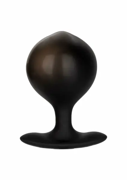 CalExotics Silicone Inflatable Plug Weighted Flexible 3” Black