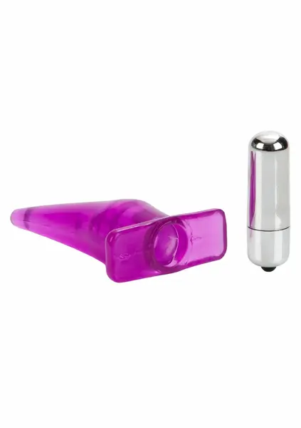 Mini Vibro Tease прозрачен анален разширител с мини вибратор, 10,2 см