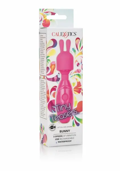 CalExotics Tiny Teasers Bunny Compact Silicone Massager USB Rechargeable