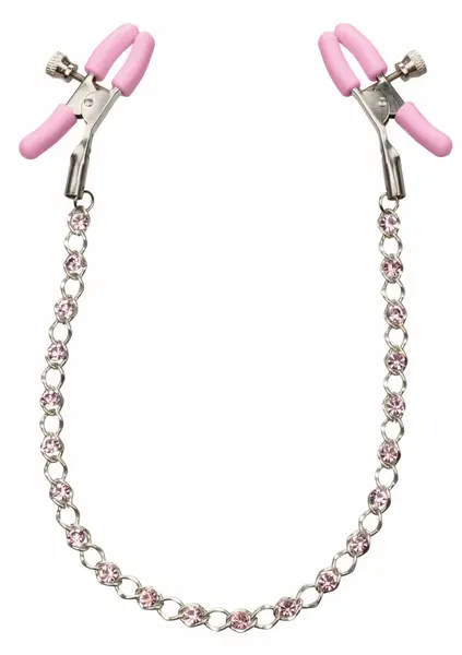 First Time Crystal Nipple Teasers Adjustable Silicone-Coated Set