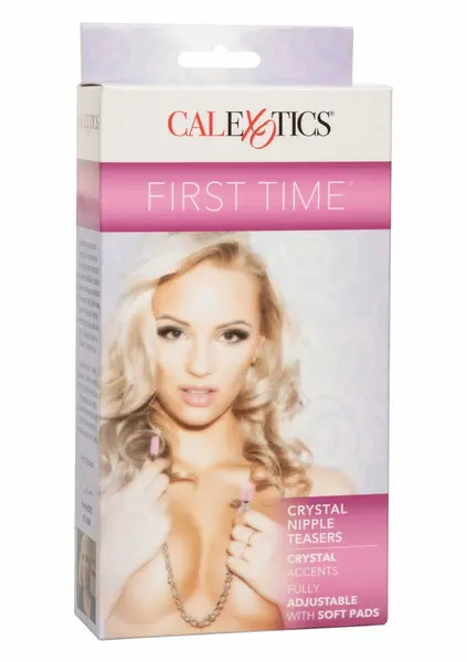 First Time Crystal Nipple Teasers Adjustable Silicone-Coated Set