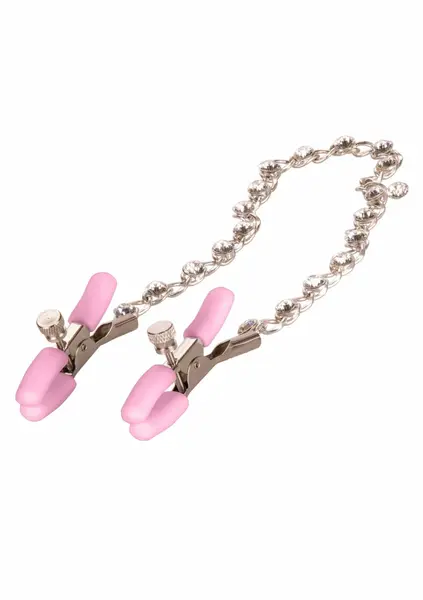 First Time Crystal Nipple Teasers Adjustable Silicone-Coated Set