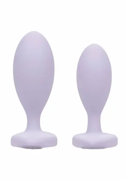 CalExotics First Time Crystal Booty Duo Silicone Plug Set Pink