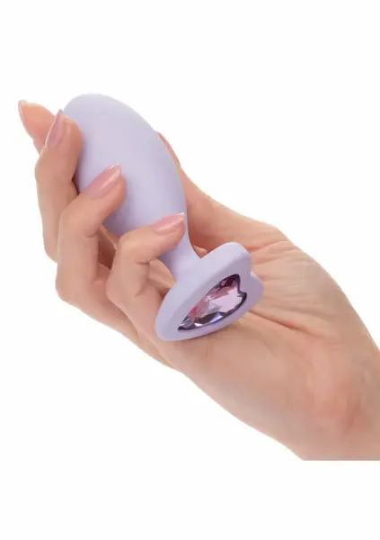 CalExotics First Time Crystal Booty Duo Silicone Plug Set Pink