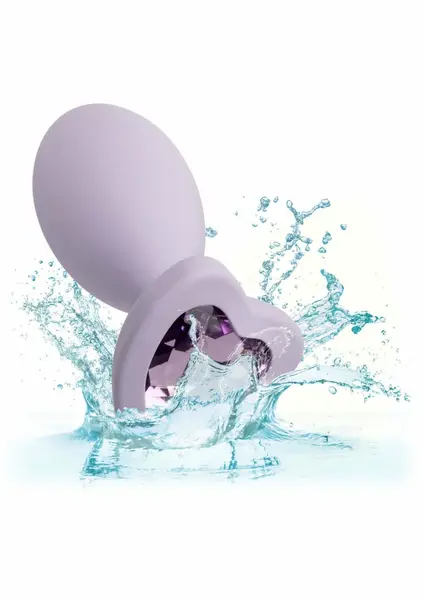 CalExotics First Time Crystal Booty Duo Silicone Plug Set Pink