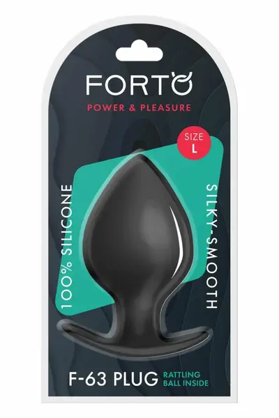 FORTO F-63 Rattler Spade Large Black Premium Silicone Plug