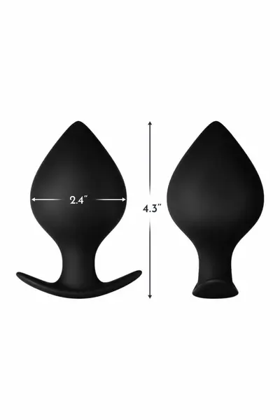 FORTO F-63 Rattler Spade Large Black Premium Silicone Plug