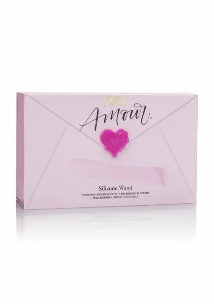 Amour Silicone Wand Rechargeable Massager Pink Ergonomic Design
