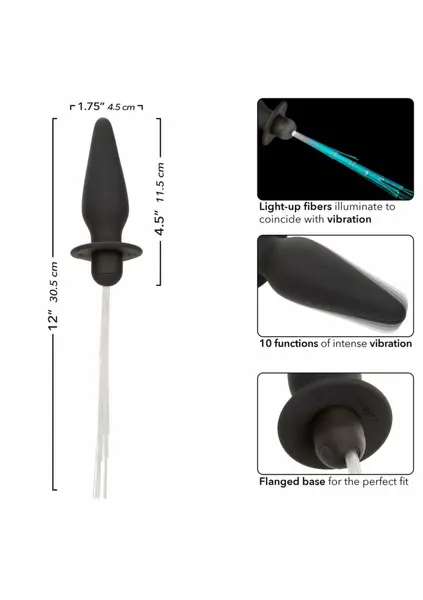 CalExotics Southern Lights Vibrating Light Up Anal Probe Silicone USB