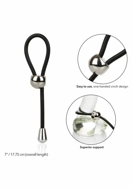 CalExotics E-Z Cinch Silicone Lasso Adjustable Support Ring Black