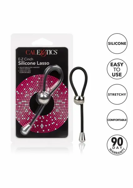 CalExotics E-Z Cinch Silicone Lasso Adjustable Support Ring Black