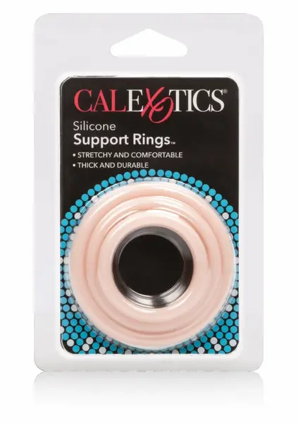 CalExotics Silicone Support Rings Set - Flexible, 3 Sizes, Black