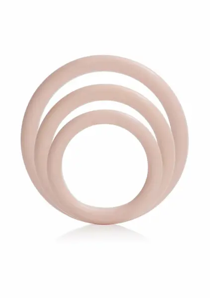 CalExotics Silicone Support Rings Set - Flexible, 3 Sizes, Black