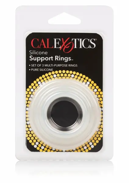 CalExotics Silicone Support Rings Set of 3 Flexible Sizes Black