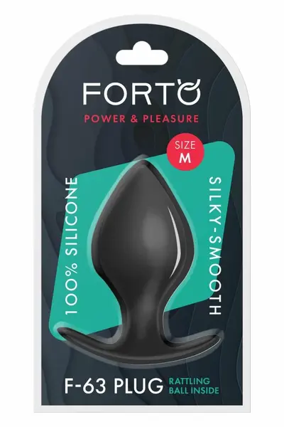 FORTO F-63 Rattler Spade Medium Black Premium Silicone Plug