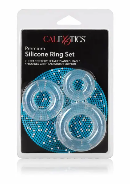 Premium Silicone Ring Set 3-Pack Transparent - Adjustable Sizes