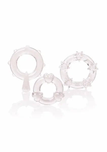 Magic C-Rings Set 3pcs TPR Stretchy Rings with Textured Surface