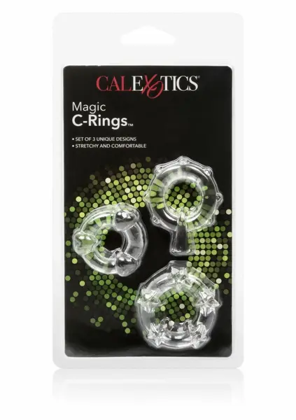 Magic C-Rings Set 3pcs TPR Stretchy Rings with Textured Surface