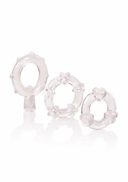 Magic C-Rings Set 3pcs TPR Stretchy Rings with Textured Surface