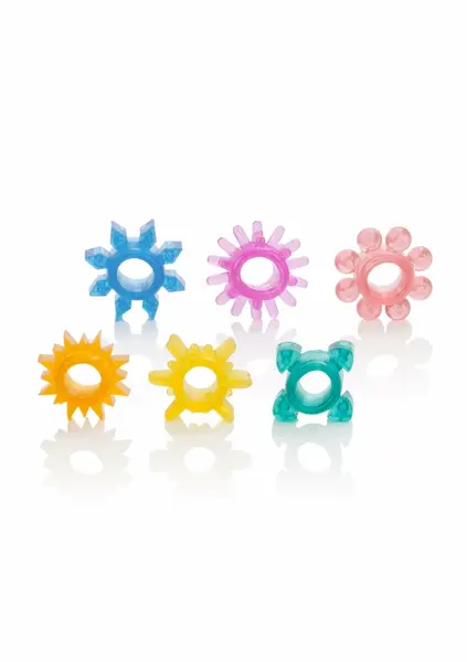 Senso 6 Pack Colorful Textured Support Rings TPR Set