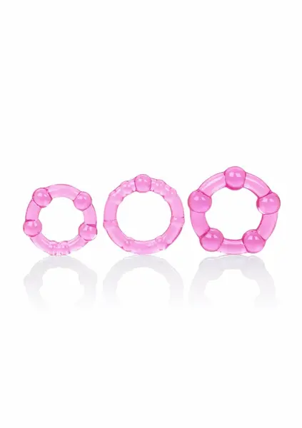 Island Rings комплект еластични релефни пръстени за пенис, 3 размера – модел 2