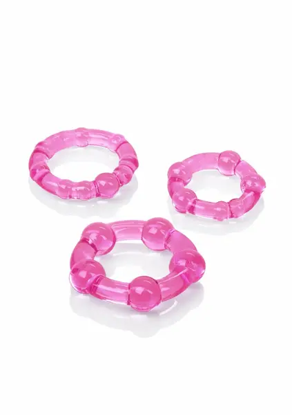 Island Rings комплект еластични релефни пръстени за пенис, 3 размера – модел 2