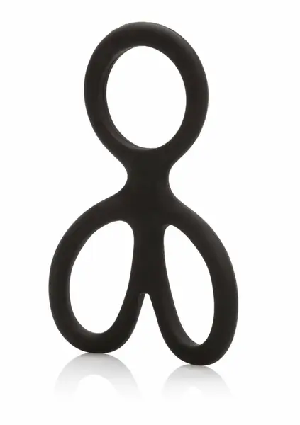 CalExotics Silicone Ball Spreader Triple Support Ring Black