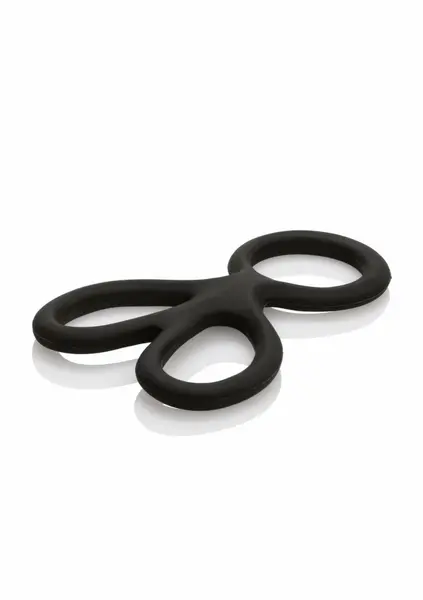 CalExotics Silicone Ball Spreader Triple Support Ring Black