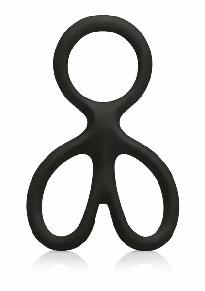 CalExotics Silicone Ball Spreader Triple Support Ring Black