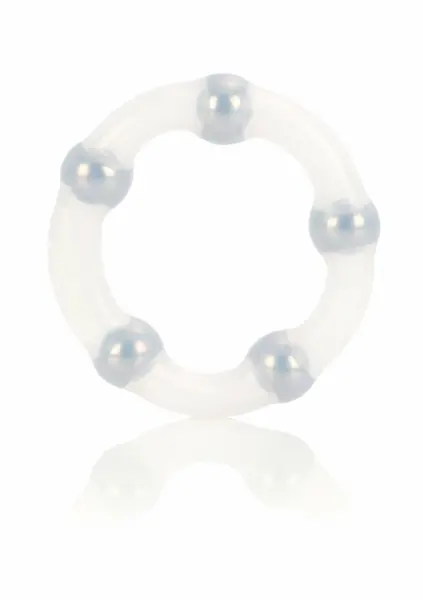 Metallic Bead Ring Silicone Performance Enhancer Flexible 5-Bead 716770026866