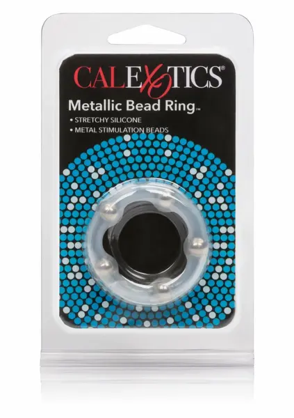 Metallic Bead Ring Silicone Performance Enhancer Flexible 5-Bead 716770026866