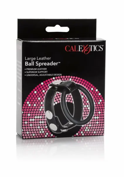 California Exotic Large Leather Ball Spreader Adjustable Support Ring