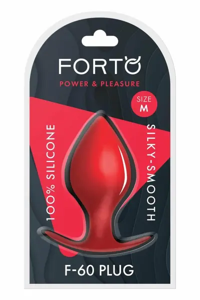 FORTO F-60 Spade Medium Red Premium Silicone Plug 100% Silky-Smooth