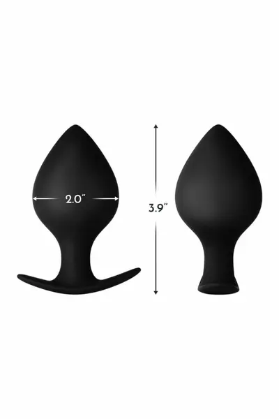 FORTO F-60 Spade Medium Black Premium Silicone Plug 100% Silky-Smooth