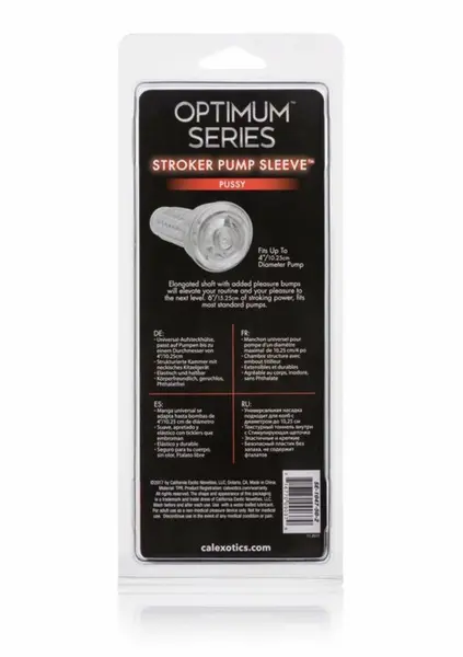 CalExotics Optimum Series Stroker Pump Sleeve Mouth-Shaped TPR Insert