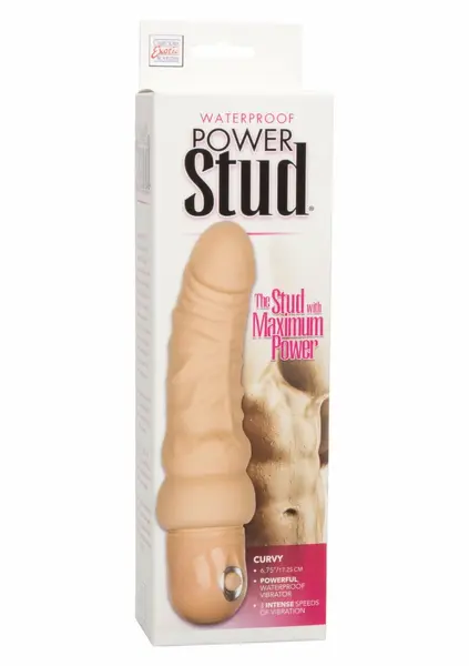 CalExotics Power Stud Curvy Chocolate 3-Speed Waterproof Massager