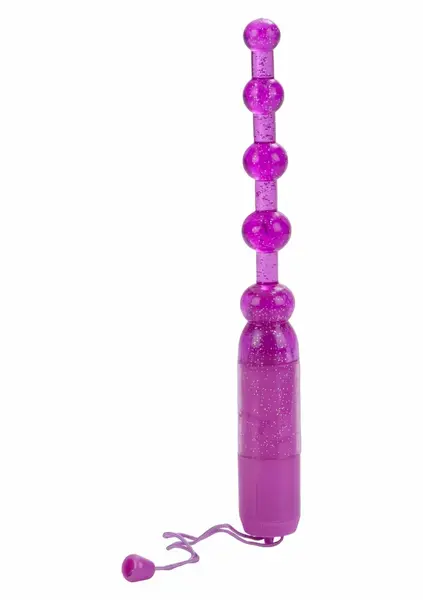 Vibrating Pleasure Beads Multi-Speed Glitter Jelly Waterproof 21 cm