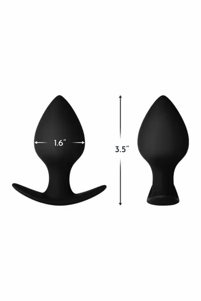 FORTO F-60 Spade Small Black Premium Silicone Plug 100% Smooth Surface