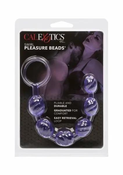 Swirl Pleasure Beads Flexible Graduated Bead System 6-Piece Black
