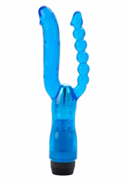 California Exotic Dual Penetrator Vibrator Flexible Dual Shaft 22 cm