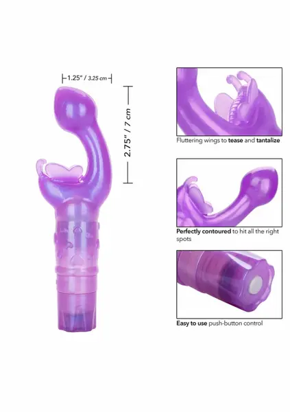 CalExotics The Original Butterfly Kiss Pink Compact Waterproof Massager