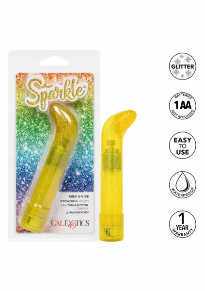 Sparkle мини вибратор за точка G с блясък, водоустойчив, 3 скорости