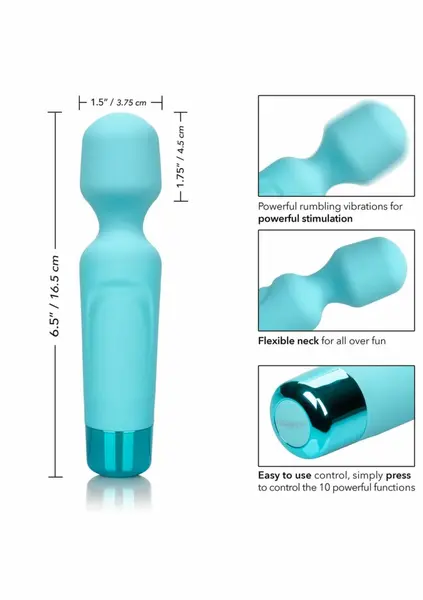 Eden Wand компактен силиконов вибратор микрофон, 10 режима, водоустойчив, черен