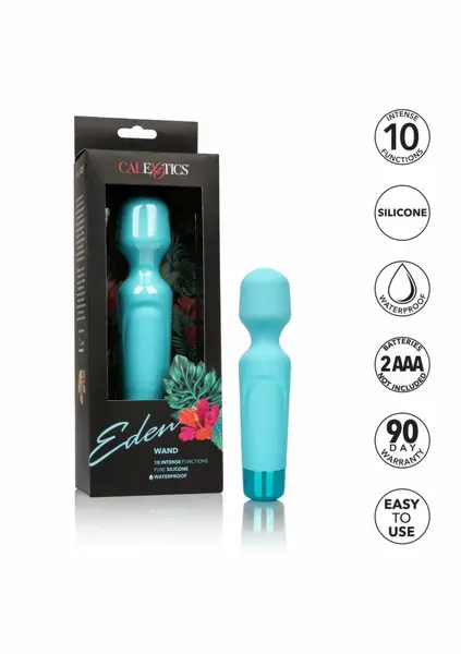Eden Wand компактен силиконов вибратор микрофон, 10 режима, водоустойчив, черен