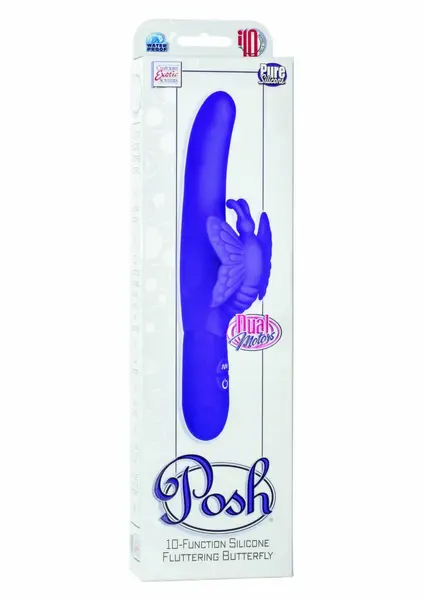 Posh Fluttering Butterfly Silicone Intimate Machine 10-Function Pink 4.5”